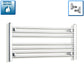 With Angled Valve 800mm Wide 400mm High Flat Chrome Heated Towel Rail Radiator