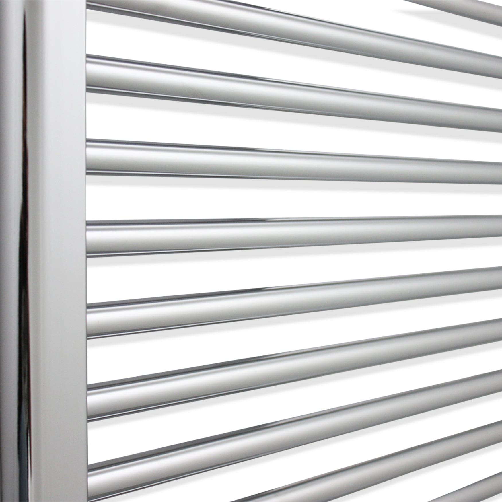 800mm Wide 600mm High Flat Chrome Heated Towel Rail Radiator