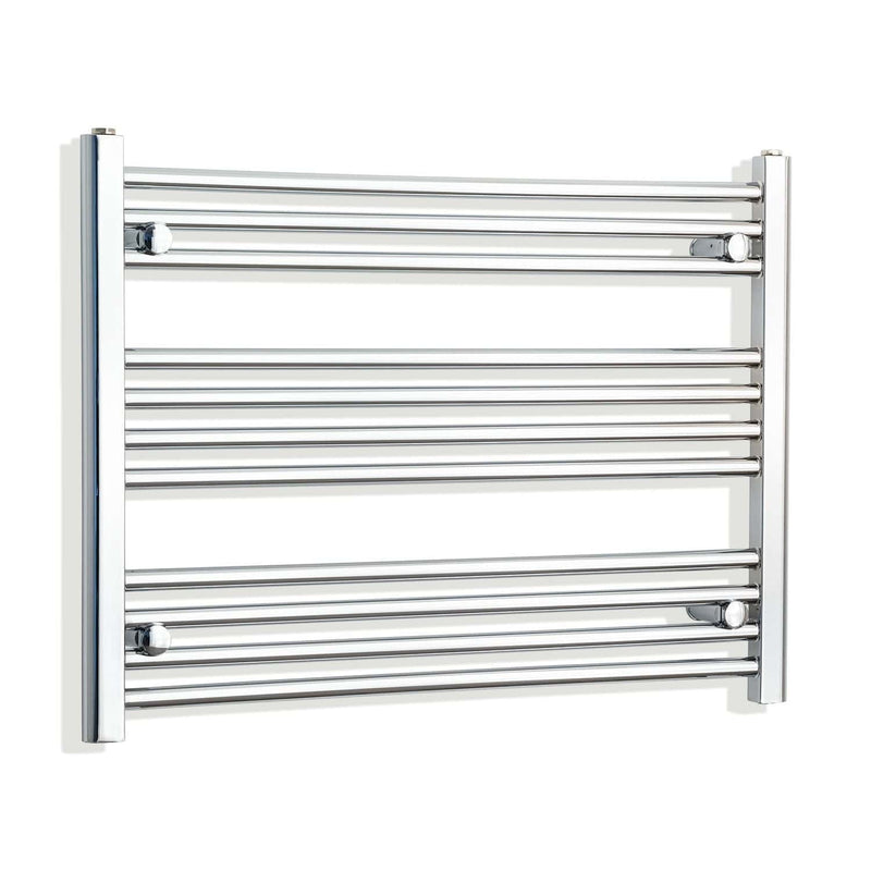 Towel Rail Only 800mm Wide 600mm High Flat Chrome Heated Towel Rail Radiator