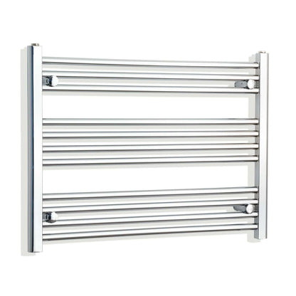 Towel Rail Only 800mm Wide 600mm High Flat Chrome Heated Towel Rail Radiator
