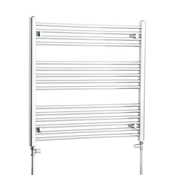 800mm Wide Flat Chrome Towel Radiators