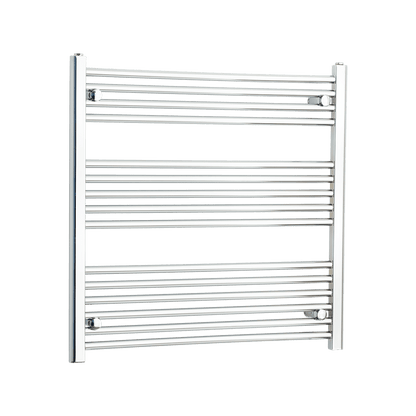 800mm Wide 800mm High Flat Chrome Heated Towel Rail Radiator