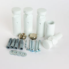 800mm Wide 800mm High Flat White Heated Towel Rail Radiator