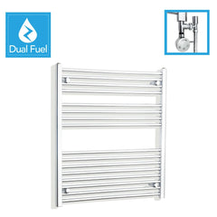 900 x 900mm Chrome Dual Fuel Flat Towel Radiator