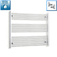 With Angled Valve 950mm Wide 800mm High Flat Chrome Heated Towel Rail Radiator