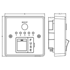 Booster Timer Fused Spur Wall Controller For Electric Towel Rail