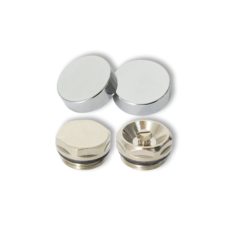 Chrome Cover Caps and Plugs for Towel Radiator