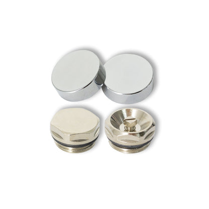 Chrome Cover Caps and Plugs for Towel Radiator