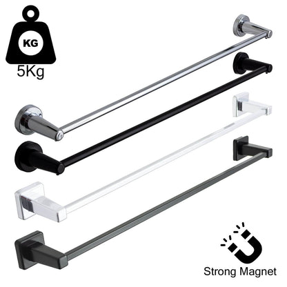 Chrome or Black Magnetic Hanger Extra Towel Bar For Straight Towel Radiators