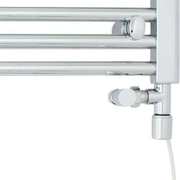 Chrome Single Heat Dual Fuel Kit For Heated Towel Rail Radiator