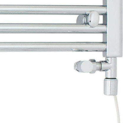 Chrome Single Heat Dual Fuel Kit For Heated Towel Rail Radiator