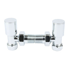 Chrome Single Heat Dual Fuel Kit For Heated Towel Rail Radiator