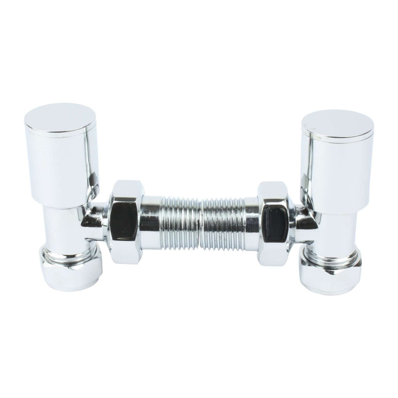Chrome Single Heat Dual Fuel Kit For Heated Towel Rail Radiator
