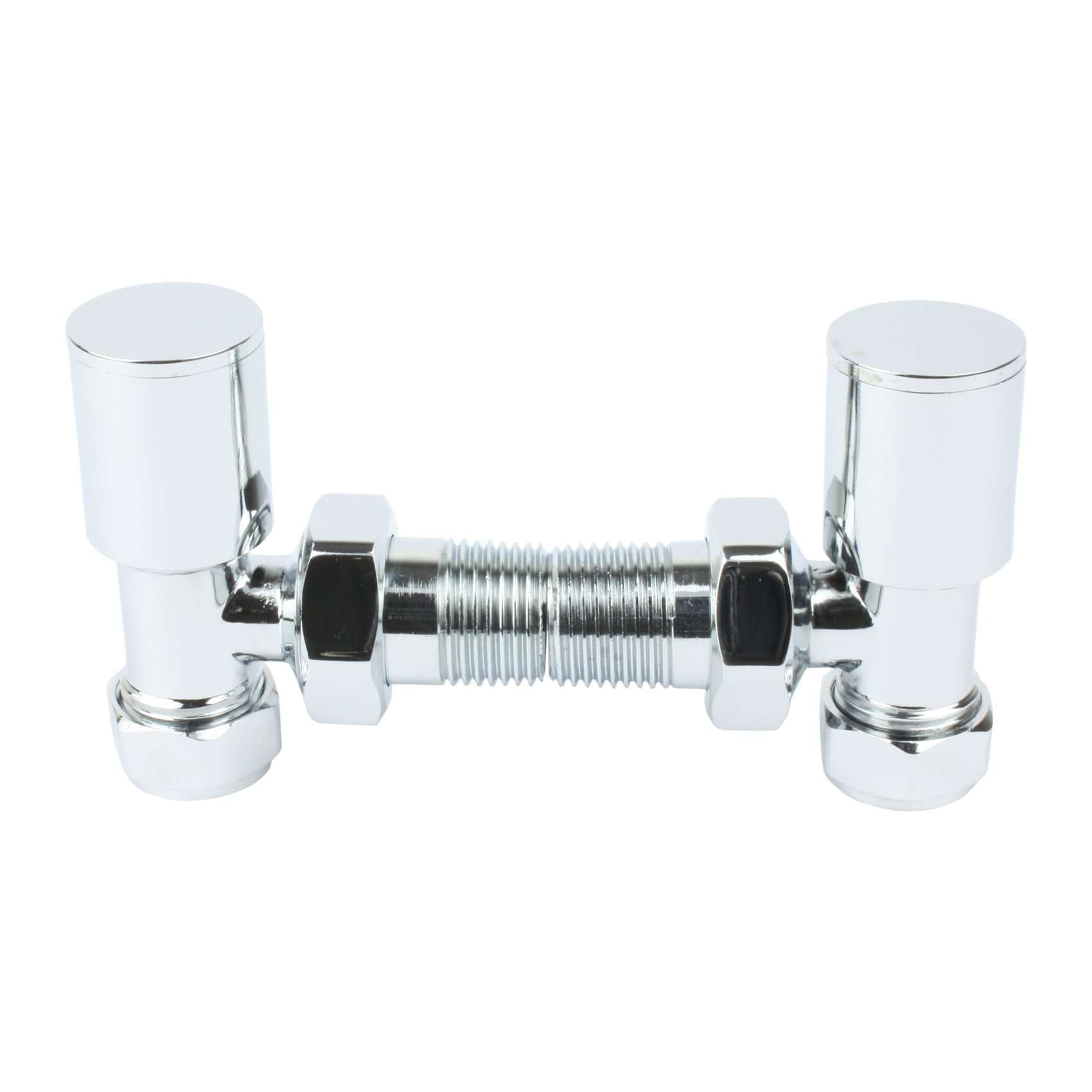 Chrome Single Heat Dual Fuel Kit For Heated Towel Rail Radiator