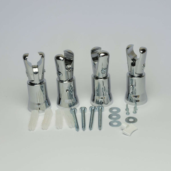 Chrome 20MM Clamp Universal White or Chrome Towel Rail Rad Radiator Brackets For 20mm Round Tubes