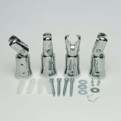 Clamp Universal White or Chrome Towel Rail Rad Radiator Brackets For 20mm Round Tubes