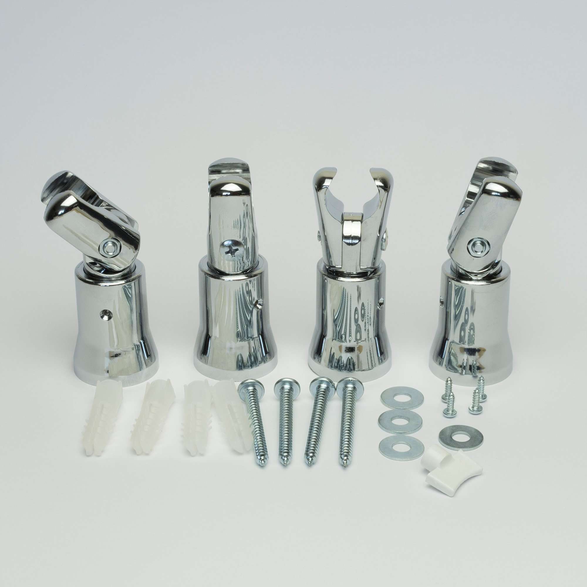 Clamp Universal White or Chrome Towel Rail Radiator Brackets