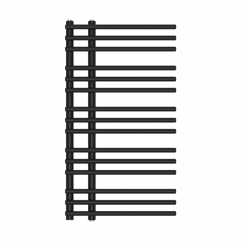 Difta Towel Radiator Black 500mm Wide 900mm High Bathroom