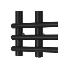 Difta Towel Rail Radiator Black 500mm Wide 1500mm High Bathroom