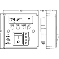 Digital Fused Spur Timer Wall Controller For Electric Towel Rail