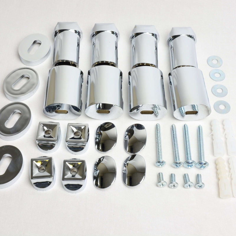 Elipse Universal White or Chrome Heated Towel Rail Radiator Brackets