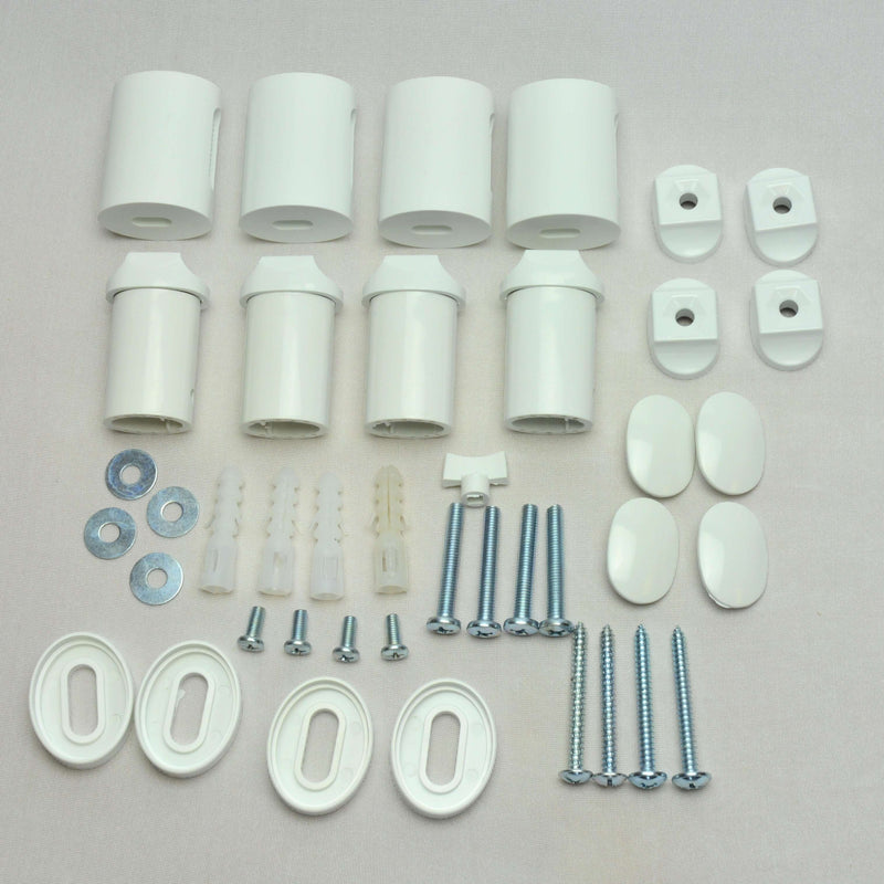 Elipse Universal White or Chrome Heated Towel Rail Radiator Brackets