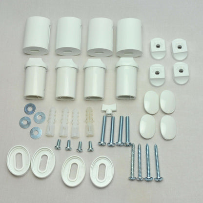 Elipse Universal White or Chrome Heated Towel Rail Radiator Brackets