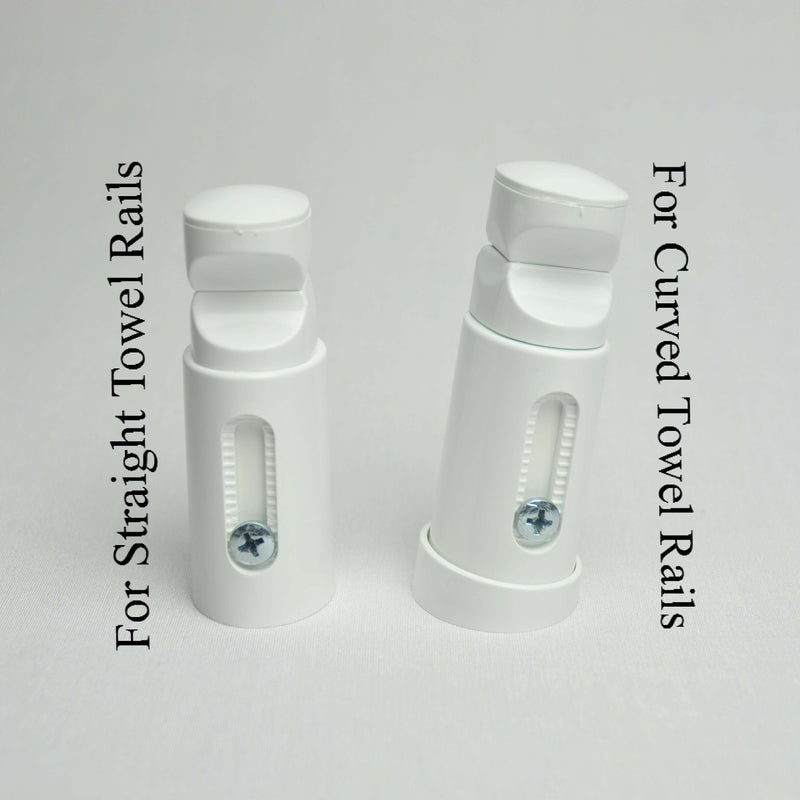 Elipse Universal White or Chrome Heated Towel Rail Radiator Brackets
