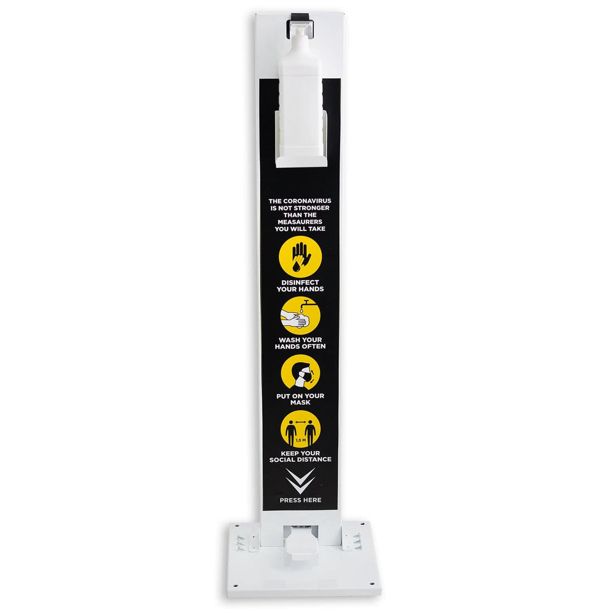 Hand Gel Floor Standing Dispenser Feet Operated 1L