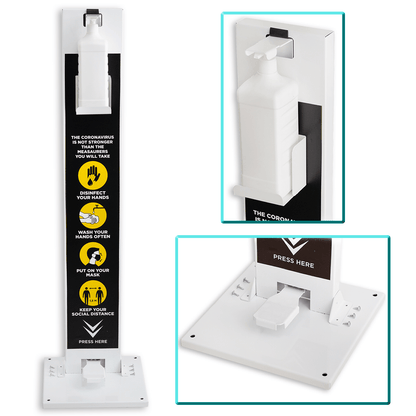 Hand Gel Floor Standing Dispenser Feet Operated 1L