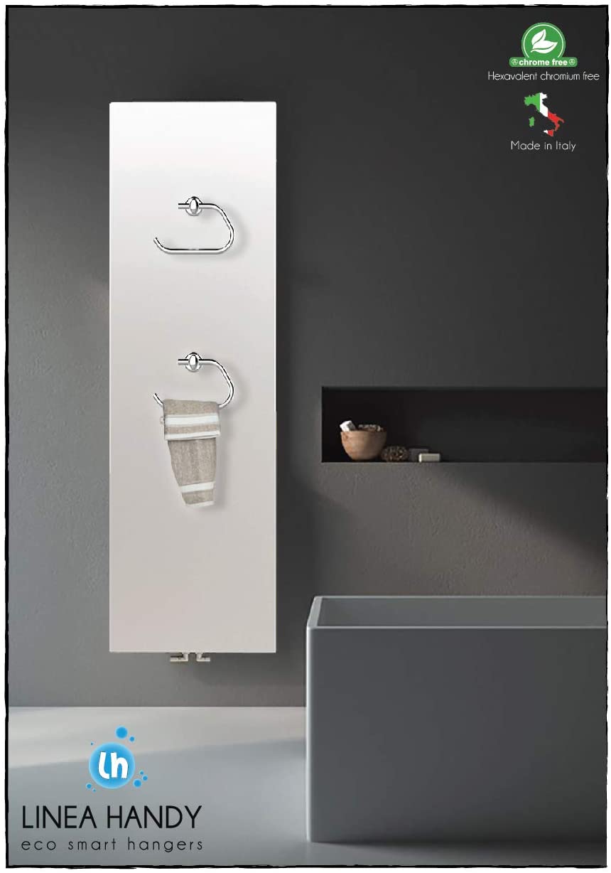 Chrome Magnetic Toilet Roll Holder For Towel Rail Radiators Chrome -Handy Pap Magnetic