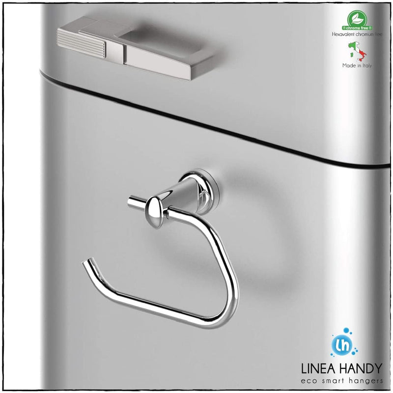 Chrome Magnetic Toilet Roll Holder For Towel Rail Radiators Chrome -Handy Pap Magnetic