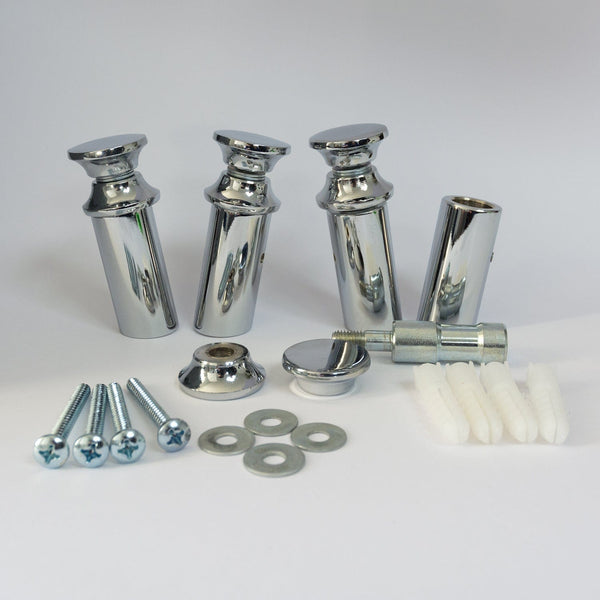 Curved Metal Chrome Wall Brackets for Heated Towel Rail Radiator Curved of Straight