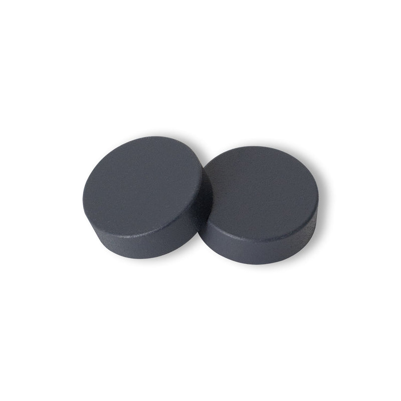 Pair of Anthracite Cover Caps for Heated Towel Rail Radiators
