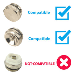 Pair of Anthracite Cover Caps for Heated Towel Rail Radiators