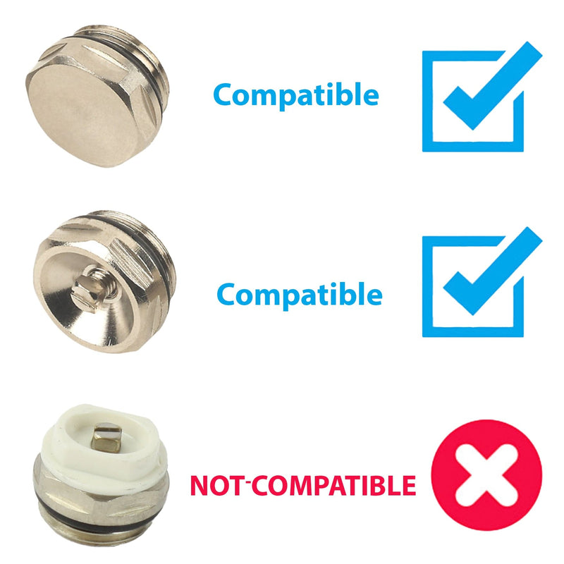 Pair of Anthracite Cover Caps for Heated Towel Rail Radiators