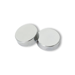 Pair of Chrome Cover Caps for Heated Towel Rail Radiators