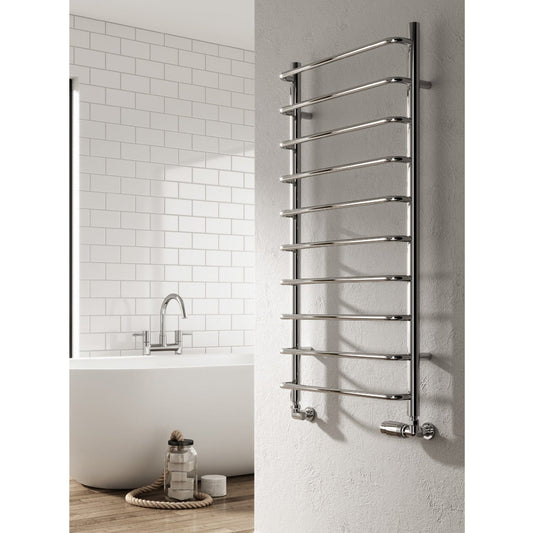 Reina Aliano Steel Chrome Heated Designer Towel Radiator