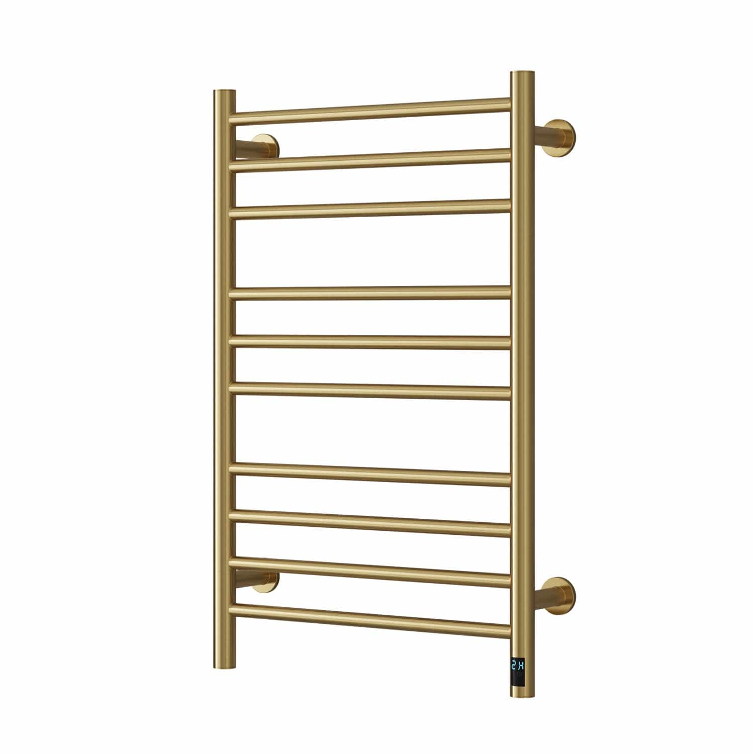 Brushed Brass / 800 x 500 mm Reina Arnage Dry Electric Heated Designer Towel Rail