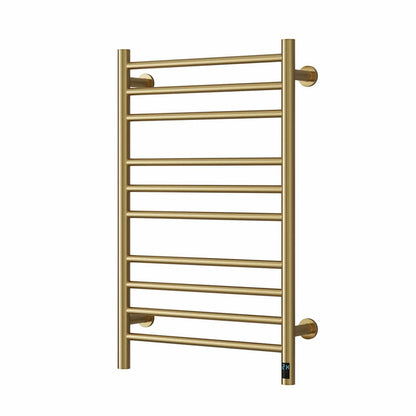 Brushed Brass / 800 x 500 mm Reina Arnage Dry Electric Heated Designer Towel Rail