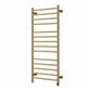 Brushed Brass / 1200 x 500 mm Reina Arnage Dry Electric Heated Designer Towel Rail