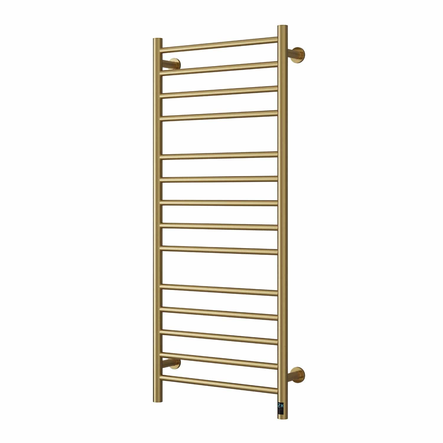 Brushed Brass / 1200 x 500 mm Reina Arnage Dry Electric Heated Designer Towel Rail