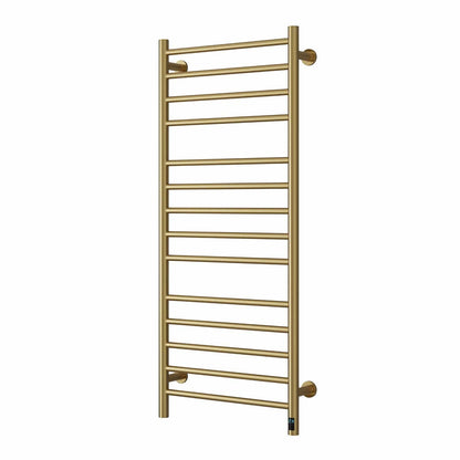 Brushed Brass / 1200 x 500 mm Reina Arnage Dry Electric Heated Designer Towel Rail