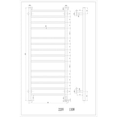 Reina Arnage Dry Electric Heated Designer Towel Rail