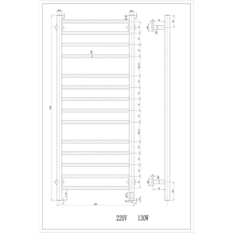 Reina Arnage Dry Electric Heated Designer Towel Rail