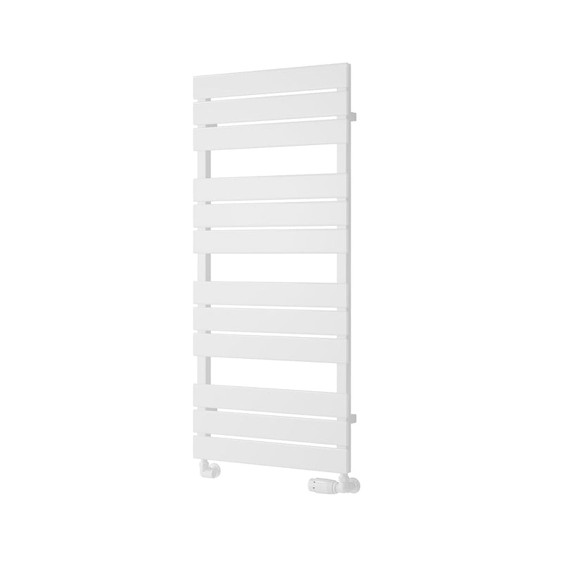 White / 1124 x 500 mm Reina Avola Vertical Heated Steel Designer Radiator