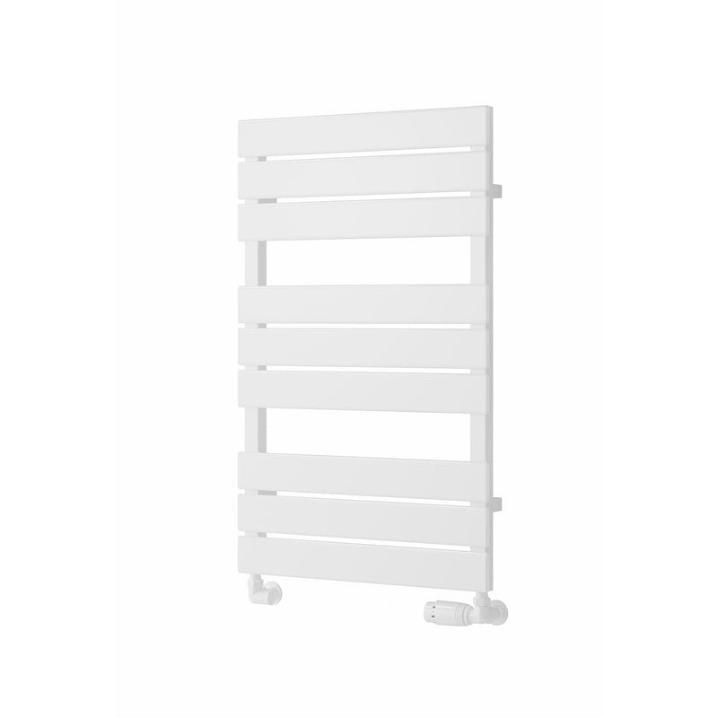 White / 823 x 500 mm Reina Avola Vertical Heated Steel Designer Radiator