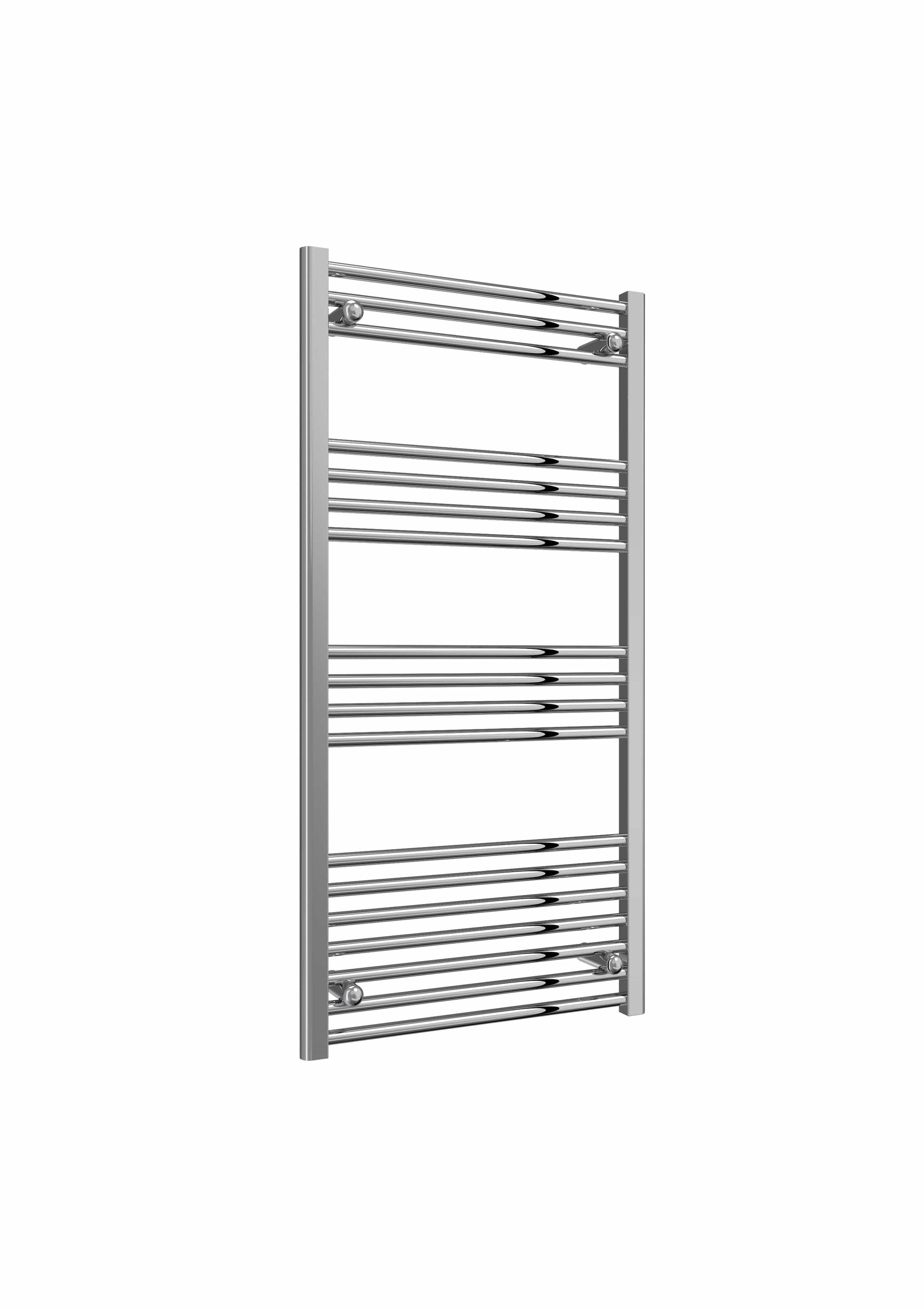 Flat / 1200 x 600 mm Reina Capo Chrome Flat & Curved Towel Rail Radiator