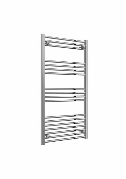 Flat / 1200 x 600 mm Reina Capo Chrome Flat & Curved Towel Rail Radiator