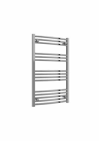 Curved / 1000 x 600 mm Reina Capo Chrome Flat & Curved Towel Rail Radiator